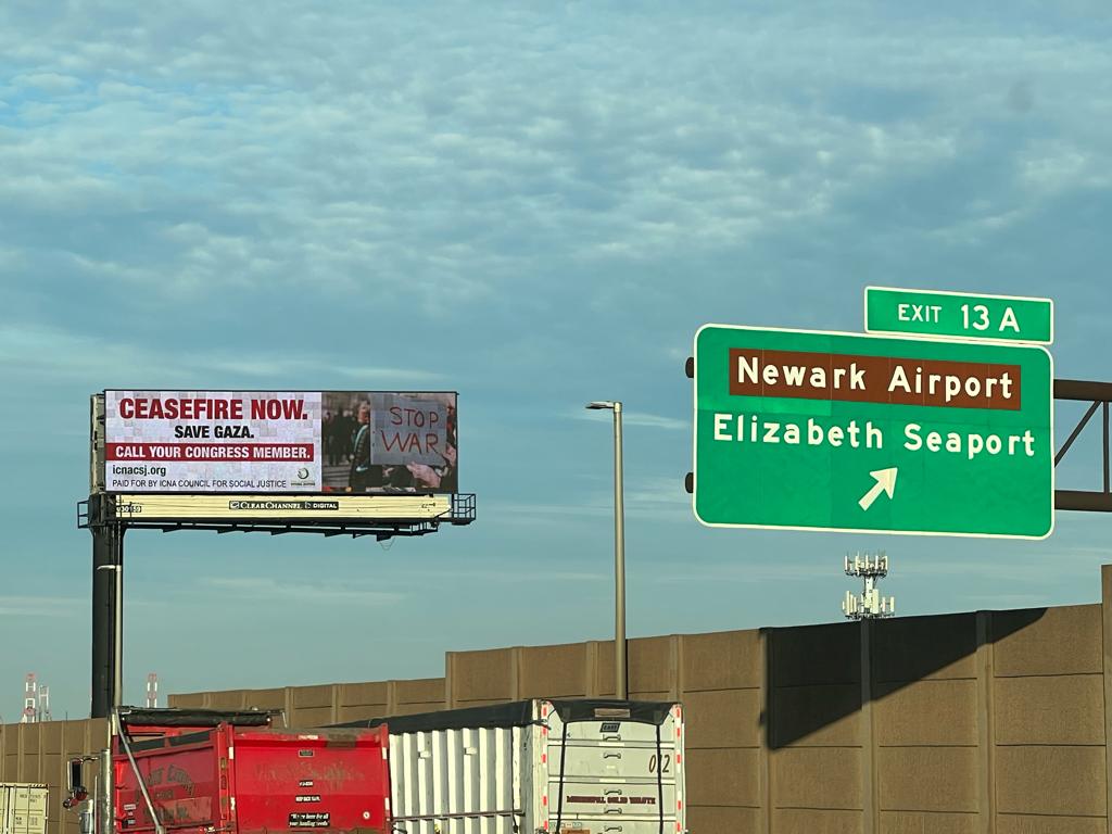 Palestine Billboard on NJ Turnpike